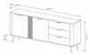 Kommode Veris 195 cm Eiche Dunin + Schwarz mit geriffelter Produktbild-Vorschau 11