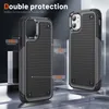 Two phone cases are displayed side-by-side on a reflective surface with a blurred background. Produktbild-Vorschau