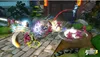 A group of superheroes fighting enemies in a Japanese-style garden. Náhled obrázku produktu