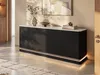 Sideboard mit 3 Türen - Mit LED-Beleuchtung - MDF - Schwarz Produktbild-Vorschau 2