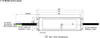 A technical drawing of an LED power supply with dimensions and wire color coding. Produktbild-Vorschau
