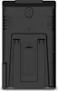 The back of a black weather station with a stand and a wall mount hook. Náhled obrázku produktu