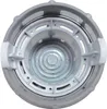 A top-down view of a washing machine filter assembly. Voir les images du produit