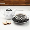 Dzbanek 320ml Filiżanka Spodek Porcelana Komplet 3w1 Imbryk Podgląd zdjęcia produktu 4