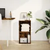 vidaXL Bücherregal Räuchereiche 40x30x77 cm Holzwerkstoff Produktbild-Vorschau 3