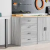 vidaXL Armadio per garage grigio Sonoma in legno di pino Anteprima dell’immagine prodotto 2