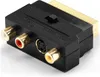 deleyCON Scart auf 3X Cinch Buchsen IN/Out Umschalter + Produktbild-Vorschau 1