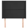 Kopfteil mit Ohren Schwarz 93x16x118/128 cm Kunstleder Produktbild-Vorschau 3