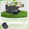 QEENTOE Stahl Mähroboter Garage 70 x 60 x 43 cm, Anthrazit Produktbild-Vorschau 5
