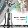 Close-up of a metal joint with a woman walking up stairs with a handrail in the background. Náhled obrázku produktu