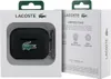 The image shows the retail packaging of a Lacoste AirPods case. Voir les images du produit