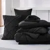 3-teiliges Bettwäscheset , Plissiertes Design, Produktbild-Vorschau 8