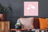 MuchoWow® Poster Flamingo - Vogel - Weiß - Zeichnung 50x50 Produktbild-Vorschau 2