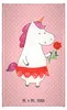 Mr. & Mrs. Panda Handtuch Einhorn Dame - Rot Pastell - Produktbild-Vorschau 1