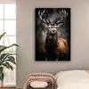 MuchoWow® - Leinwandbilder - Hirsch - Schwarz - Tier - Produktbild-Vorschau 2