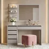 BEAUTYSOFA | Schminktisch MALTA Beige 120 cm mit Spiegel Produktbild-Vorschau 1