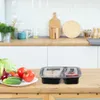 Relaxdays Meal Prep Boxen, 10er Set, 2 Fächer, Produktbild-Vorschau 2