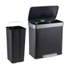 SVITA LT2X30 Mülleimer 60l Treteimer 2 Fächer mit Deckel Produktbild-Vorschau 2