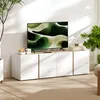 Meuble TV HOMCOM, meuble TV brillant avec 4 portes à Voir les images du produit 8
