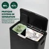 Poubelle en métal noir, d'une capacité de 60 litres Voir les images du produit 3