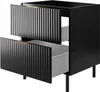 A black bathroom vanity cabinet with two drawers, one partially open. Anteprima dell’immagine prodotto