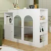 MODFU Tavolo da bar girevole a 360° con vetro, tavolo da Anteprima dell’immagine prodotto 9