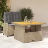 Design 2-tlg. Garten-Essgruppe mit Kissen Beige Poly Produktbild-Vorschau 1