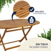 CASARIA® Set 1 Tavolo 6 Sedie da Giardino 160x85cm Legno Anteprima dell’immagine prodotto 5
