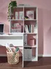 Moderner Homeoffice Schreibtisch mit 6 Ablagefächern in Weiß Produktbild-Vorschau