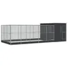 vidaXL Voliere mit Erweiterung Silbern 704x303x216 cm Stahl Produktbild-Vorschau 1
