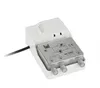 A white electronic device with a silver metallic component, set against a white background. Voir les images du produit