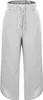 ASKSA Damen 7/8 Hose Leinenhose Laenge High Waist Weitem Produktbild-Vorschau 5