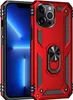 A red protective case for a smartphone, featuring a ring holder on the back. Produktbild-Vorschau