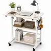 Mobiler Betttisch mit Rollen Höhenverstellbar 60 × 40 × Produktbild-Vorschau 1