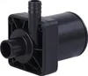 A black DC submersible pump with inlet and outlet nozzles, mounted on a square base with screw holes. Anteprima dell’immagine prodotto