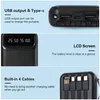 30000mAh Power Bank mit 4 Kabeln, 2.1A Fast Charging, LED Produktbild-Vorschau 10