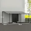 Outsunny Anbaupavillon Pergola mit Dach Wasserabweisend Produktbild-Vorschau 3