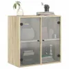vidaXL Wandschrank mit Glastüren Sonoma-Eiche 68x37x68,5 cm Produktbild-Vorschau 4