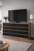 Commode LanceLot en chêne, noir, avec tiroirs, 120 cm, 8 Voir les images du produit 3