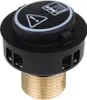 A close-up studio shot of a black and brass safety cap for a Kärcher steam cleaner. Voir les images du produit