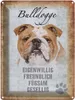 vianmo Blechschild 40x30 cm Bulldogge Hund gesellig Produktbild-Vorschau 1