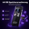 64GB Diktiergerät Dual Mikrofon, Voice Recorder DSP Noise Produktbild-Vorschau 4