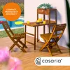 Casaria® Set da Balcone 2 Persone Resistente in Legno Anteprima dell’immagine prodotto 2