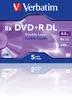 Verbatim VB-DPD55JC, DVD+R DL, 120 mm, Tenký obal, 5 kusov, Náhľad obrázku produktu 2