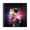 DEQORI Glasbild Echtglas 50x50 cm 'Kosmonaut in Farbknall' Produktbild-Vorschau 2