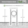 Fahrradanlehnbügel 115 x 53 cm Stahl feuerverzinkt Ø 60 mm Produktbild-Vorschau 3