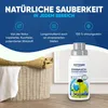A bottle of Heitmann Einwasch-Imprägnierer is shown next to a basket of laundry, with promotional text and icons above. Náhled obrázku produktu