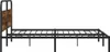 vidaXL Metallbett ohne Matratze Räuchereiche 180x200 cm Produktbild-Vorschau 6