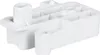 A white plastic stopper for a freezer compartment door. Náhled obrázku produktu