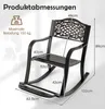 COSTWAY Schaukelstuhl mit Fußstütze, Schaukelsessel aus Produktbild-Vorschau 3